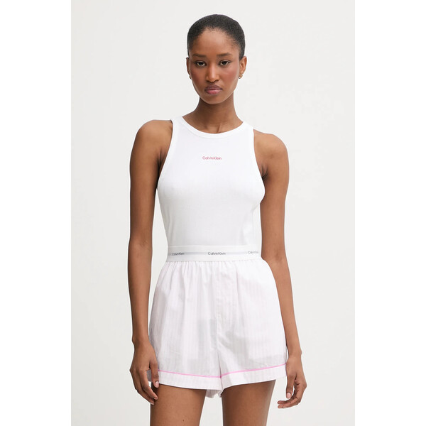 Calvin Klein Underwear piżama  damska kolor biały LV00QS7580
