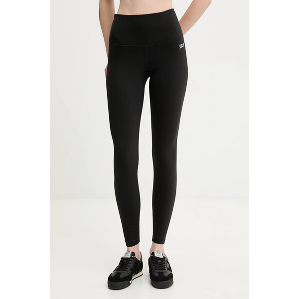 Tommy Jeans legginsy  damskie kolor czarny gładkie DW0DW21830