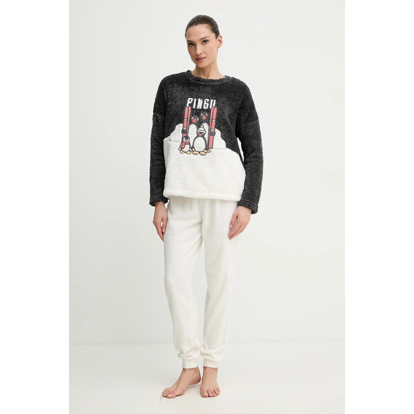 women'secret piżama  damska kolor szary 3132240