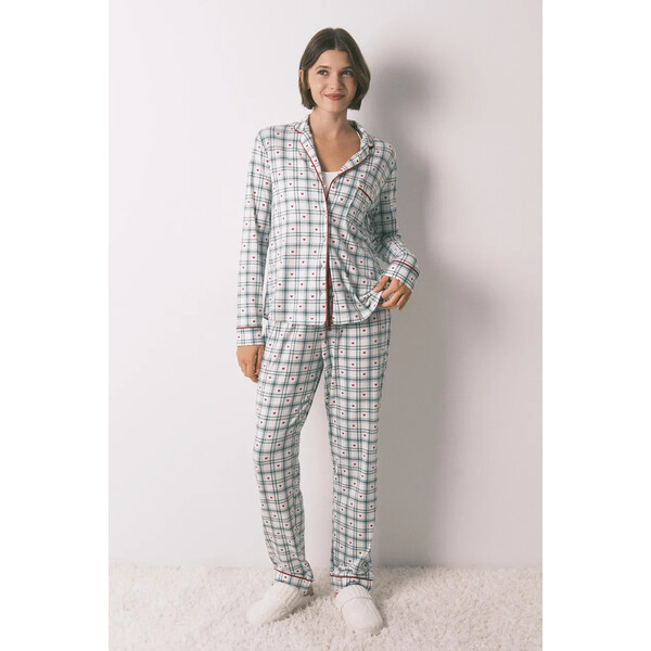 women'secret piżama  damska kolor beżowy 3792074