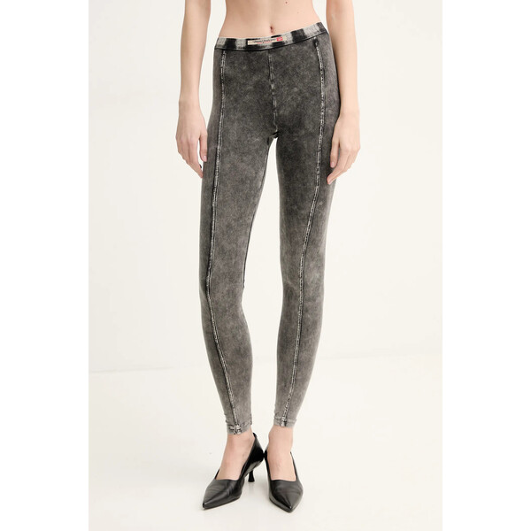 Diesel legginsy ATHENA-DNM TROUSERS  damskie kolor szary melanżowe A17571.0SHAN