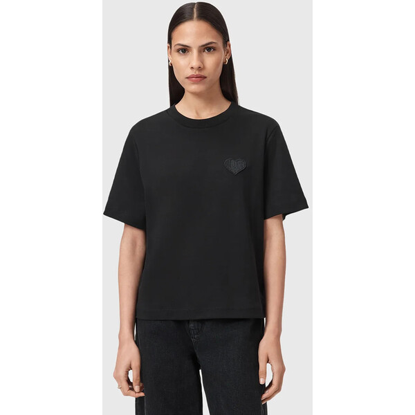 AllSaints t-shirt bawełniany  damski kolor czarny W205JC
