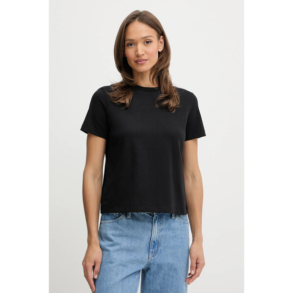 Calvin Klein t-shirt bawełniany  damski kolor czarny LV044C905G
