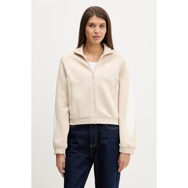 adidas bluza Stadium  damska kolor beżowy z nadrukiem KB4946