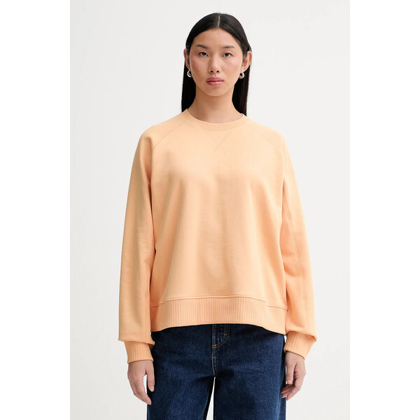 Marc O'Polo bluza bawełniana  damska kolor pomarańczowy gładka 5000007895