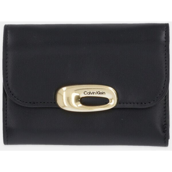 Calvin Klein portfel skórzany  damski kolor czarny LV04F1116G