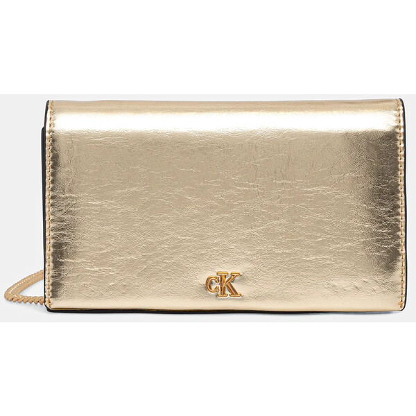 Calvin Klein portfel  damski kolor złoty LV04F3320G