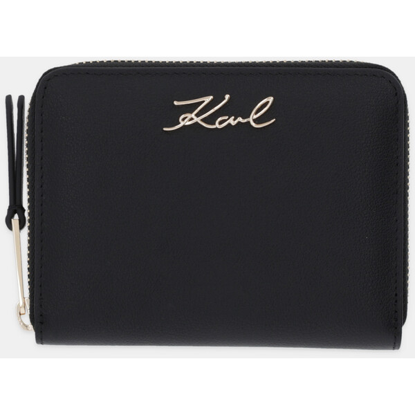 Karl Lagerfeld portfel skórzany K/SIGNATURE  damski kolor czarny B1W32036