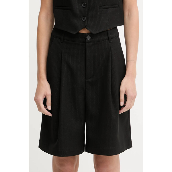 Marc O'Polo szorty  damskie kolor czarny wzorzyste high waist 5000007582