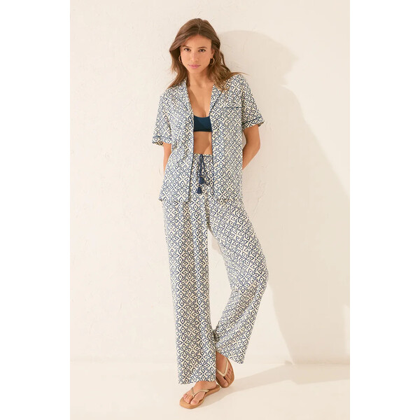 women'secret piżama  damska kolor granatowy 4852092