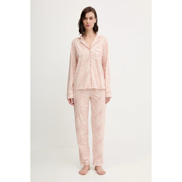 women'secret piżama bawełniana  damska kolor pomarańczowy bawełniana 4852096