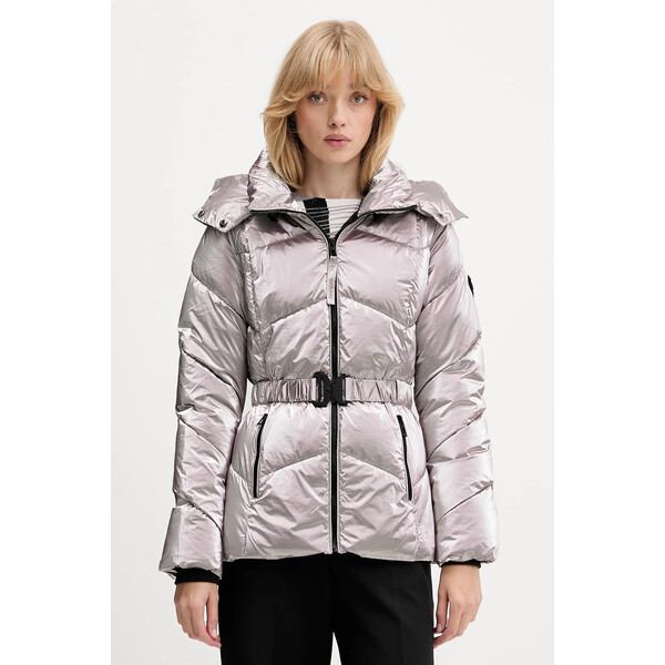 Desigual kurtka METALIC  kolor różowy zimowa 25WWEW29