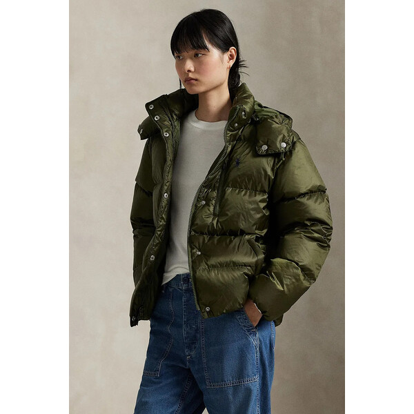 Polo Ralph Lauren kurtka puchowa  damska kolor zielony 211932183