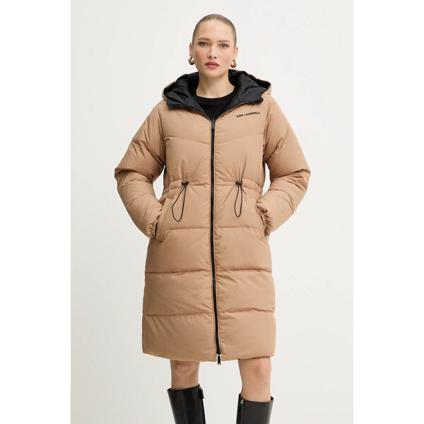 Karl Lagerfeld kurtka puchowa dwustronna  kolor czarny zimowa A4W15045