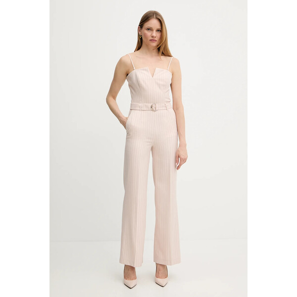 Morgan kombinezon PIVI.F  kolor beżowy z dekoltem w szpic PIVI.F