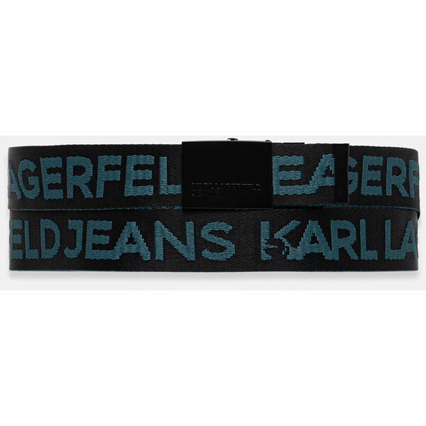 Karl Lagerfeld Jeans pasek dwustronny  kolor czarny A1M33131