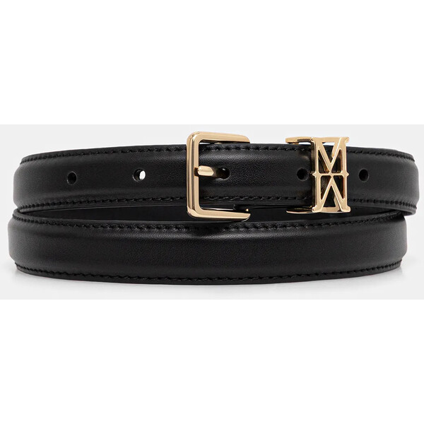 Marc O'Polo pasek skórzany  damski kolor czarny 5000009113