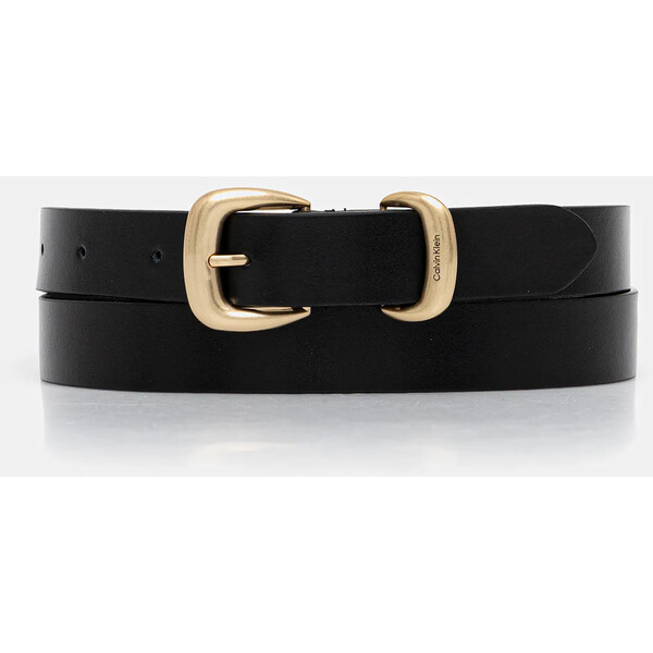 Calvin Klein pasek skórzany  damski kolor czarny LV04K7012G