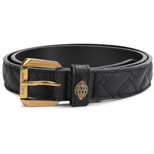 Kurt Geiger London pasek skórzany Kensington  damski kolor czarny 5256100109