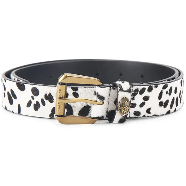 Kurt Geiger London pasek skórzany Kensington  damski kolor beżowy 5256113109