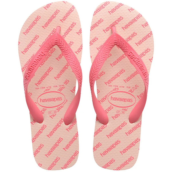 Havaianas klapki TOP LOGOMANIA ESSENTIAL BALLET  damskie kolor różowy 4149891.0076