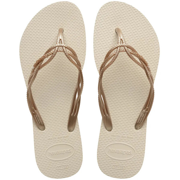 Havaianas klapki FLASH SWEET  damskie kolor beżowy 4123225.4269
