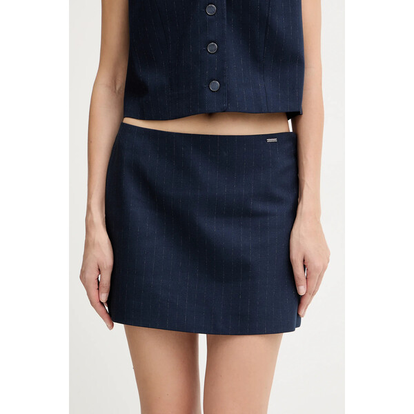 Guess spódnica mini ZANITA  kolor granatowy mini prosta W5BD64 W2422
