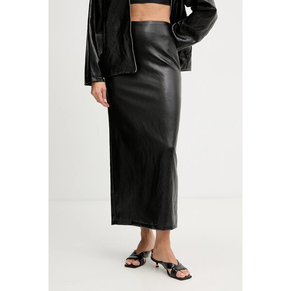 Haveone spódnica  kolor czarny maxi prosta GMA-P028