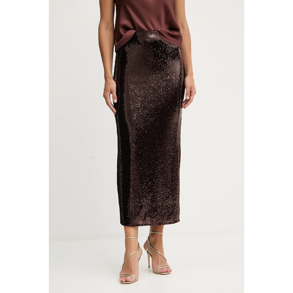 Patrizia Pepe spódnica  kolor bordowy maxi prosta 8G0491 J326