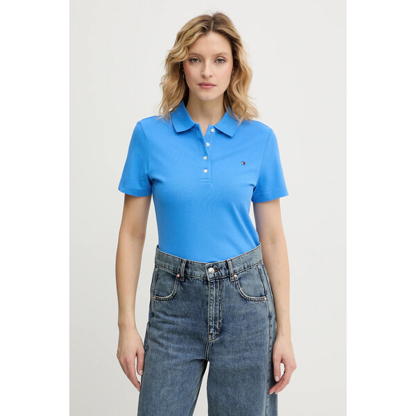 Tommy Hilfiger polo  damski kolor niebieski WW0WW43225