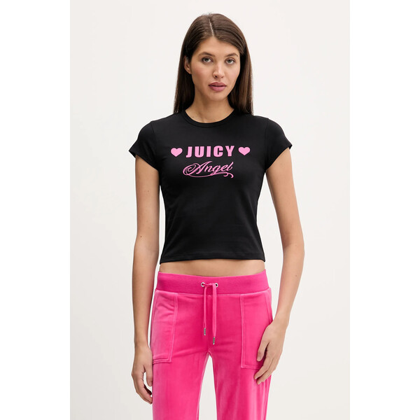 Juicy Couture t-shirt Angel  damski kolor czarny JCNCT126461