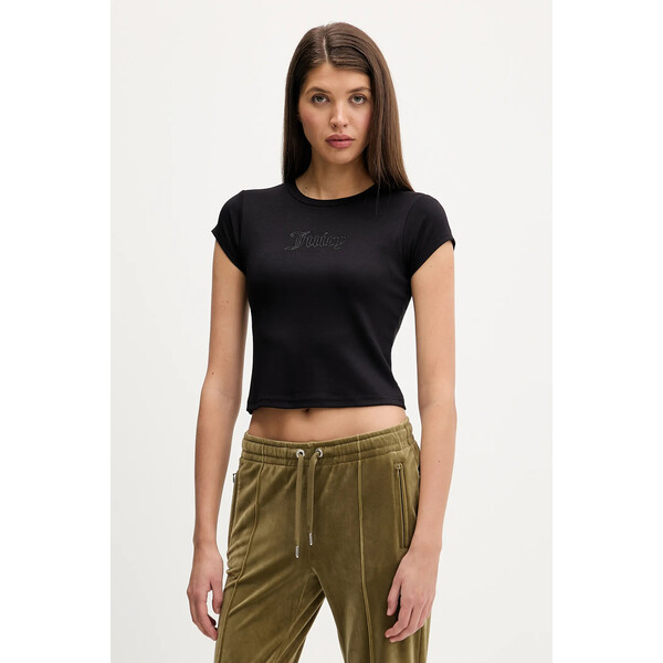 Juicy Couture t-shirt  damski kolor czarny JCWCT126301