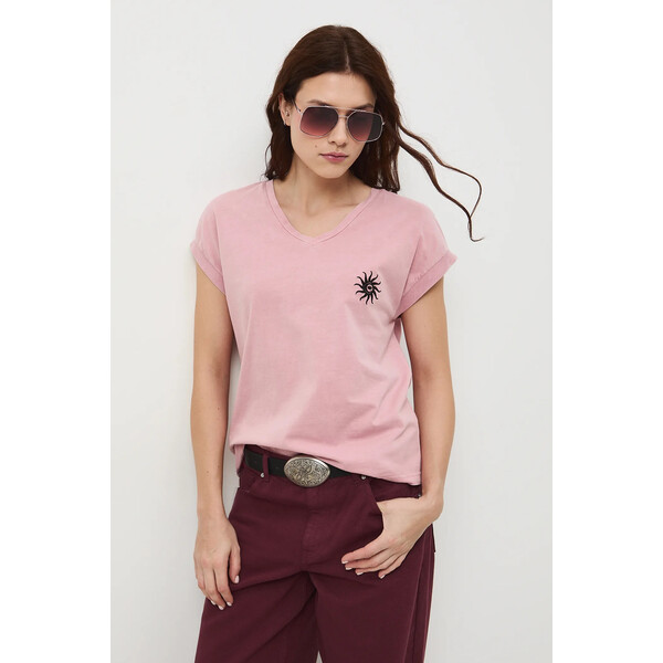 Medicine t-shirt bawełniany  damski kolor różowy