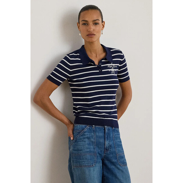 Lauren Ralph Lauren polo  damski kolor granatowy 200P03506