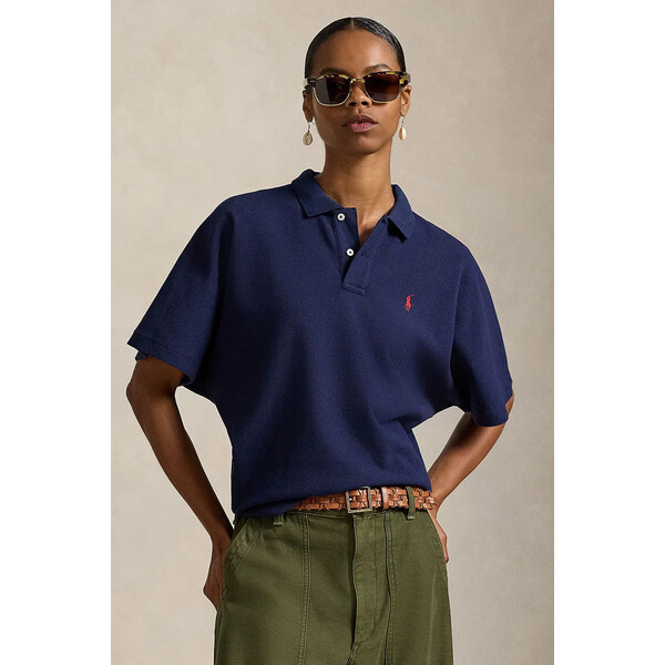 Polo Ralph Lauren polo bawełniane  damski kolor granatowy 211A96270