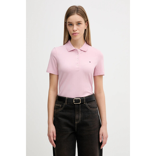 Tommy Hilfiger polo  damski kolor różowy WW0WW43225