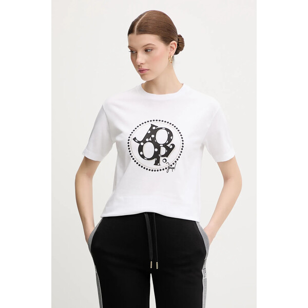 Joop! t-shirt bawełniany  damski kolor biały 30100822