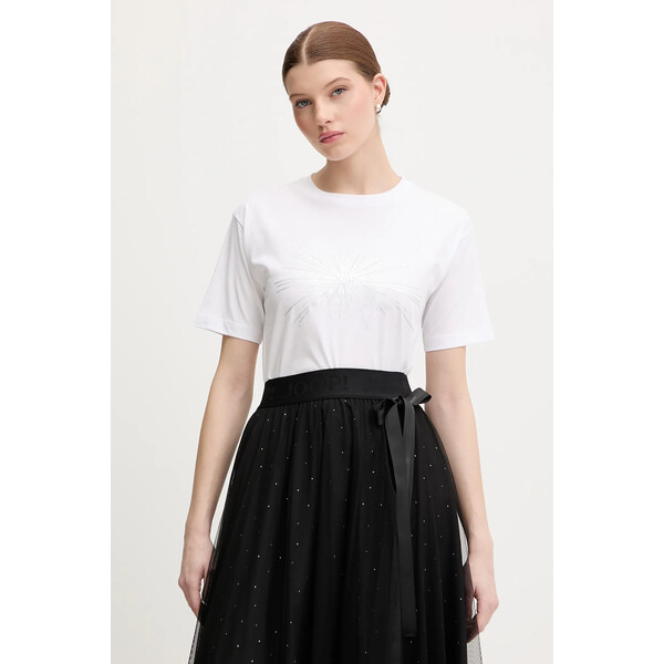 Joop! t-shirt bawełniany  damski kolor biały 30100884