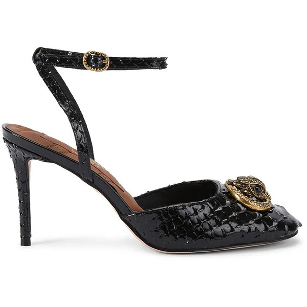 Kurt Geiger London szpilki skórzane Chelsea Ankle Strap  kolor czarny 4987400719