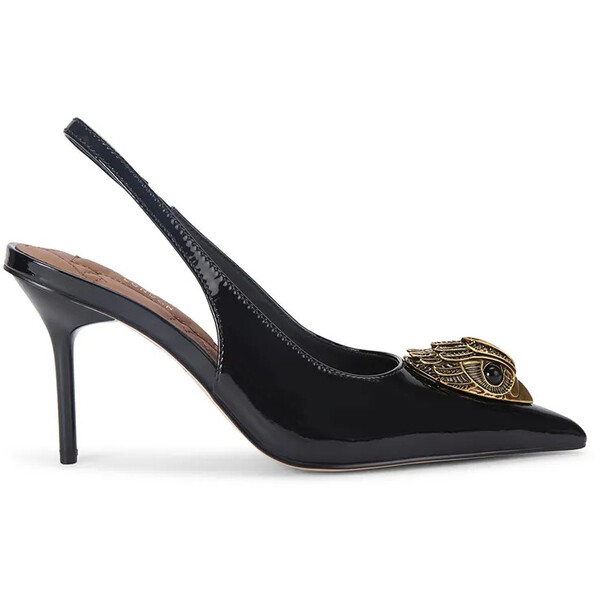 Kurt Geiger London szpilki skórzane Large Eagle Sling  kolor czarny 5386400309
