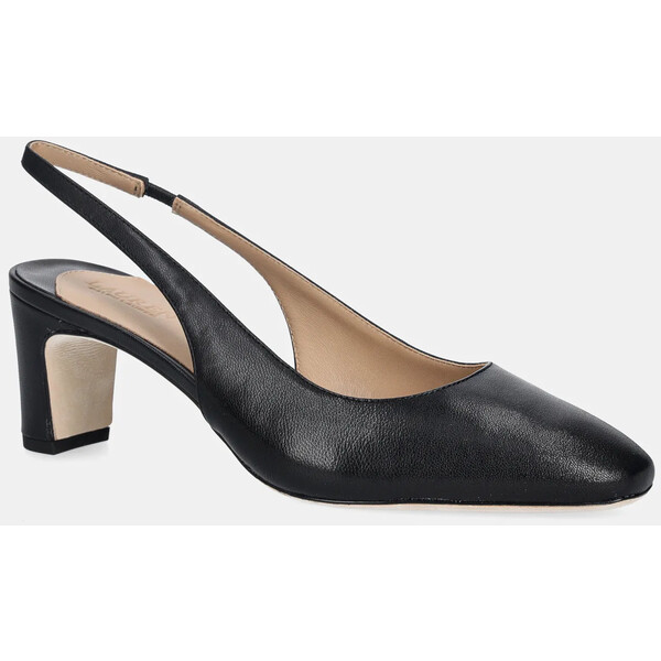Lauren Ralph Lauren czółenka skórzane Klaire  kolor czarny na słupku 802P00096001