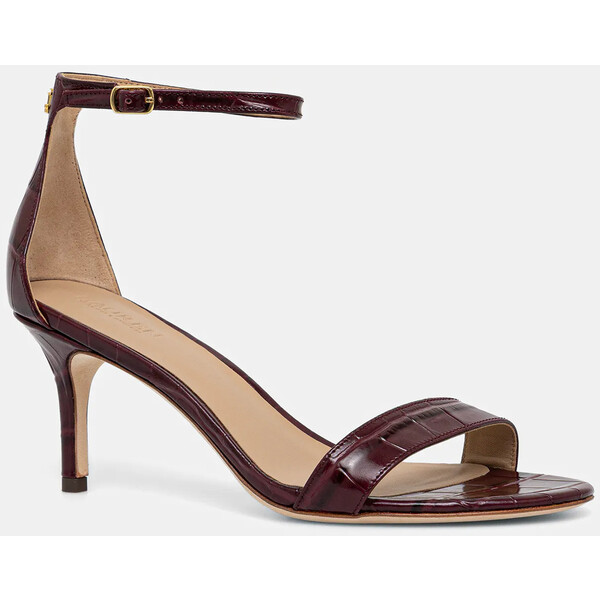 Lauren Ralph Lauren szpilki skórzane Allie Mid  kolor czerwony 802P04399001