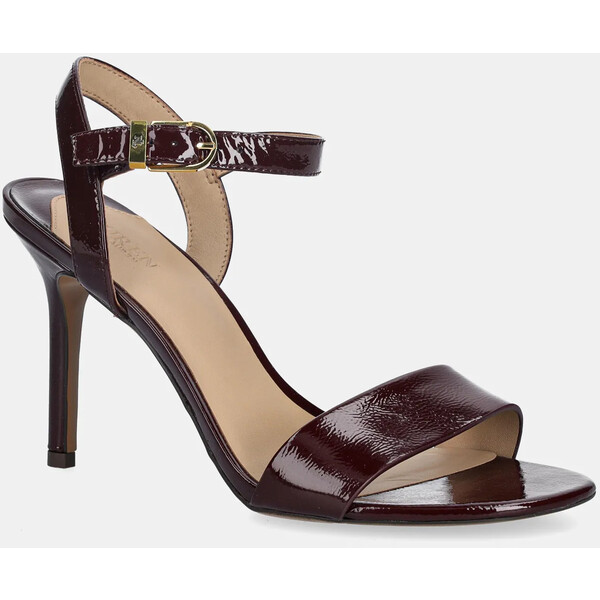 Lauren Ralph Lauren sandały skórzane Gwen  kolor czerwony 802962180004