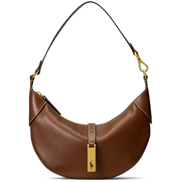 Polo Ralph Lauren torebka skórzana  kolor brązowy 428871248