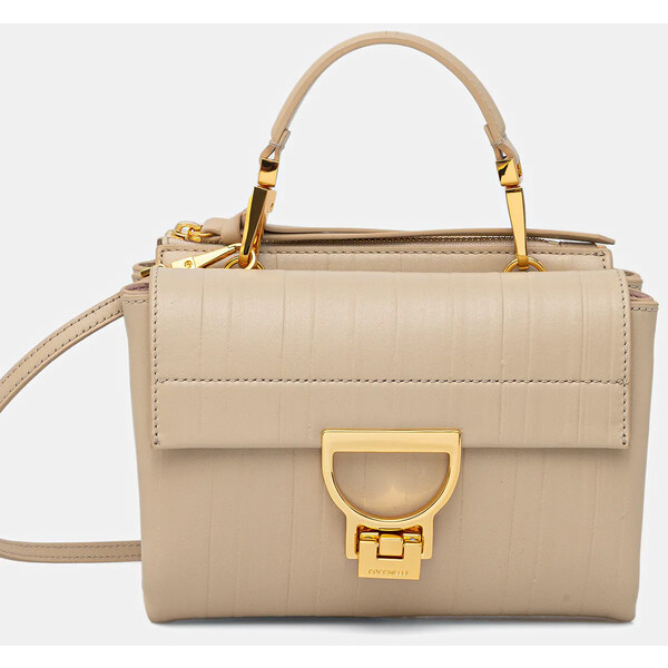 Coccinelle torebka skórzana ARLETTIS PLISSE  kolor beżowy E1 UD9 55 B7 01