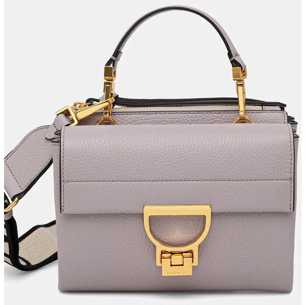 Coccinelle torebka skórzana Arlettis  kolor szary E1 ND8 55 B7 01