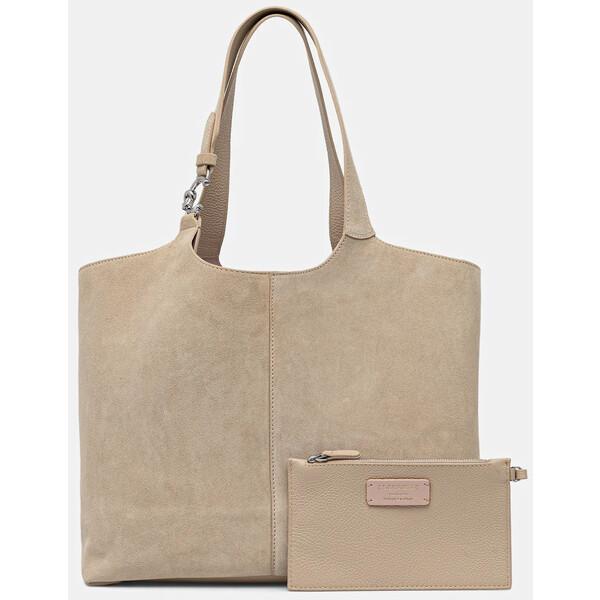 Coccinelle torebka zamszowa  kolor beżowy E1.THE.11.01.01