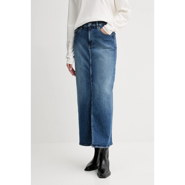 G-Star spódnica jeansowa  kolor niebieski maxi prosta D24385.E106
