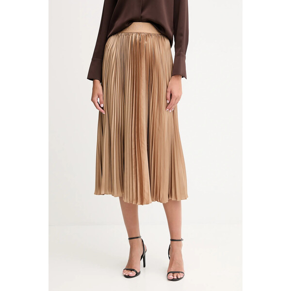 Joop! spódnica  kolor brązowy midi rozkloszowana 30046656