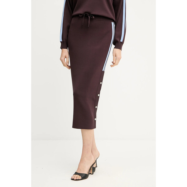 Pinko spódnica  kolor bordowy midi prosta 105393 A2FQ